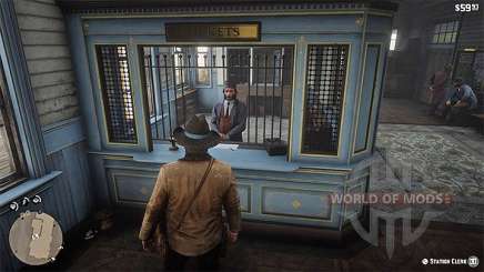 Buying a ticket on the train in RDR 2