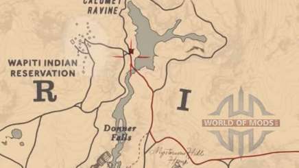 Map of the giant's cave in RDR 2
