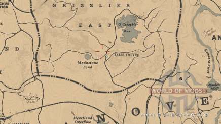 Map of horse Buell location in RDR 2