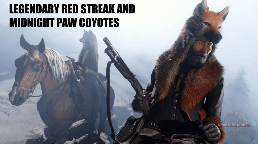 Legendary coyote Red Back and a Black paw