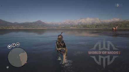 How to leave the game world of Red Dead Redemption 2 by canoe and where there is an opportunity to get