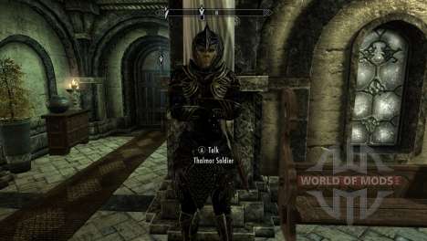 Black and gold elven armor for Skyrim