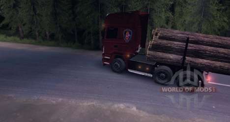 Scania R620 Logging Truck for Spin Tires
