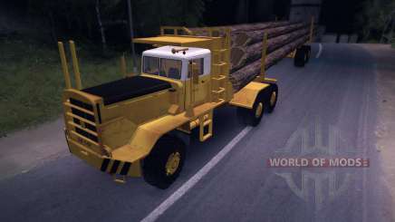 Hayes HQ 142 (HDX) timber truck with semi-trailer for Spin Tires