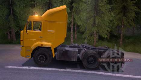 KAMAZ-65116 yellow for Spin Tires