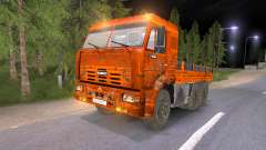 KAMAZ-65117 muddy-Orange for Spin Tires