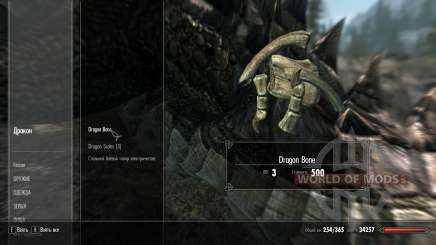 Weight loss drakonih bones for Skyrim