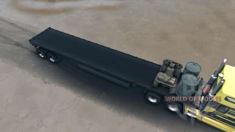 Semitrailer with ATV and barrels for Spin Tires