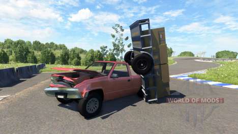 Pickup truck with trailer for BeamNG Drive