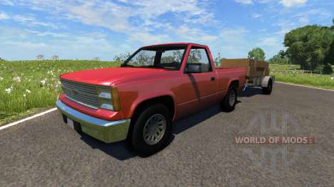 Pickup truck with trailer for BeamNG Drive