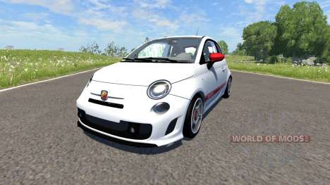 Fiat 500 Abarth White for BeamNG Drive