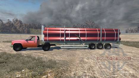 Gavril D-Series full size logging trailer for BeamNG Drive