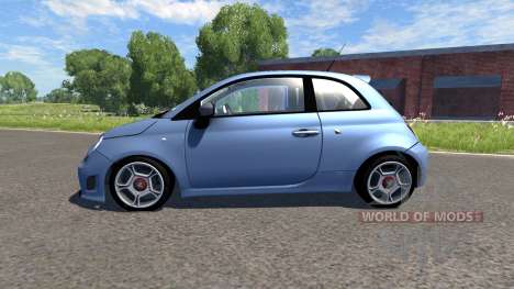 Fiat 500 Abarth Blue for BeamNG Drive
