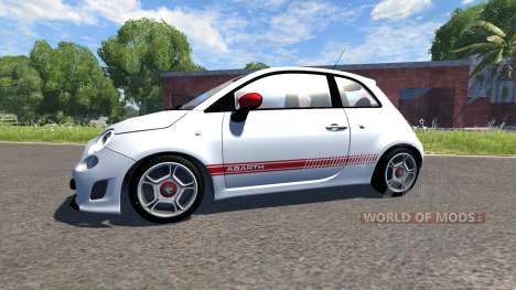 Fiat 500 Abarth White for BeamNG Drive