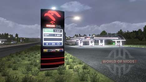 The European petrol stations for Euro Truck Simulator 2