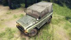The UAZ-469 with headlight-seeker for Spin Tires