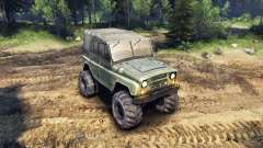 The UAZ-469 with new wheels for Spin Tires