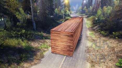 Wooden trailer for Spin Tires