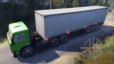 KamAZ-6522 in green color for Spin Tires