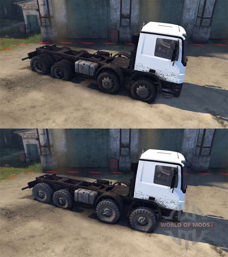 Mercedes-Benz Actros Tipper for Spin Tires