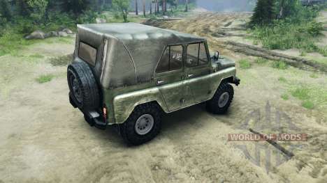 Bumper and wheel UAZ for Spin Tires