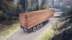 Wooden trailer for Spin Tires