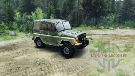 Bumper and wheel UAZ for Spin Tires