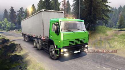 KamAZ-6522 in green color for Spin Tires