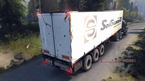 Semitrailer Sovtransavto for Spin Tires