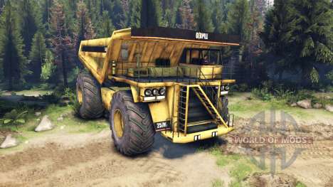 Mining truck for Spin Tires