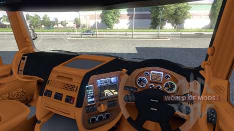 Interior for DAF-Red & Orange for Euro Truck Simulator 2