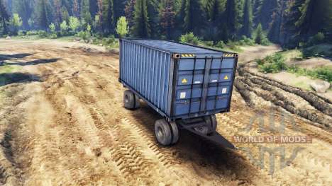 Trailer-container for ZIL-133 G1 and ZIL-133 GA for Spin Tires