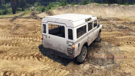 Land Rover Defender White for Spin Tires
