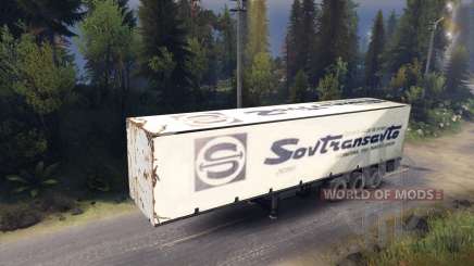 Semitrailer Sovtransavto for Spin Tires