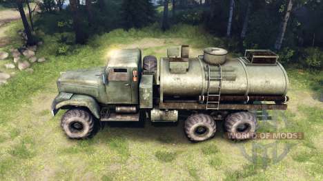 Green tank KrAZ-255 v2.0 for Spin Tires