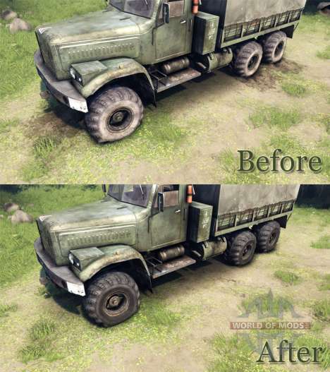 New textures for the wheels KrAZ-255 for Spin Tires
