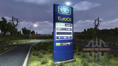 The gas station EuroOil for Euro Truck Simulator 2
