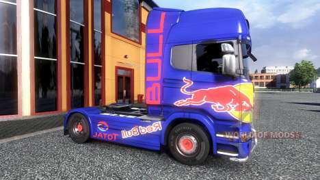 Color-Red Bull - truck Scania for Euro Truck Simulator 2