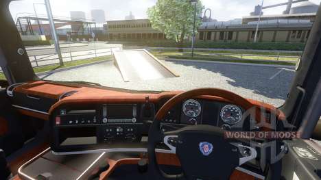 Interior for Scania-Wood- for Euro Truck Simulator 2