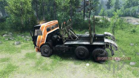 Black and orange color on KAMAZ-6520 for Spin Tires