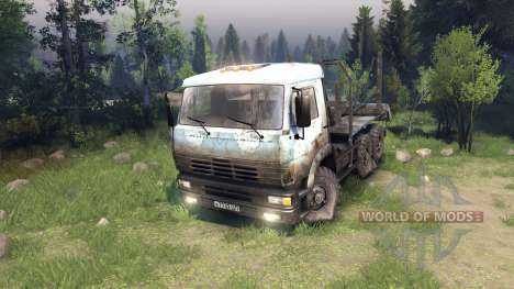 White-dirty color on KAMAZ-6520 for Spin Tires