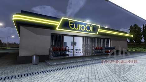 The gas station EuroOil for Euro Truck Simulator 2