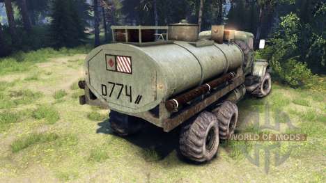 Green tank KrAZ-255 v2.0 for Spin Tires