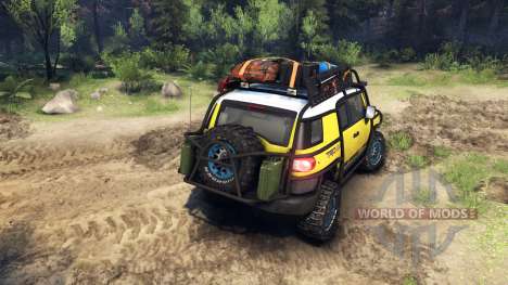 Toyota FJ Cruiser yellow for Spin Tires