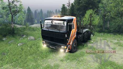 Black and orange color on KAMAZ-6520 for Spin Tires