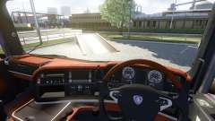 Interior for Scania-Wood- for Euro Truck Simulator 2