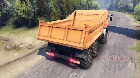 KamAZ-6520 dump truck 6x6 for Spin Tires