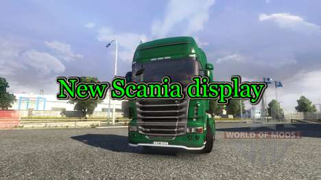 New display at Scania truck for Euro Truck Simulator 2