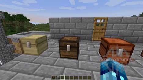 Chests of different types of wood for Minecraft