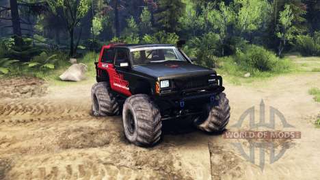 Jeep Cherokee XJ v1.3 Rough Country red clean for Spin Tires